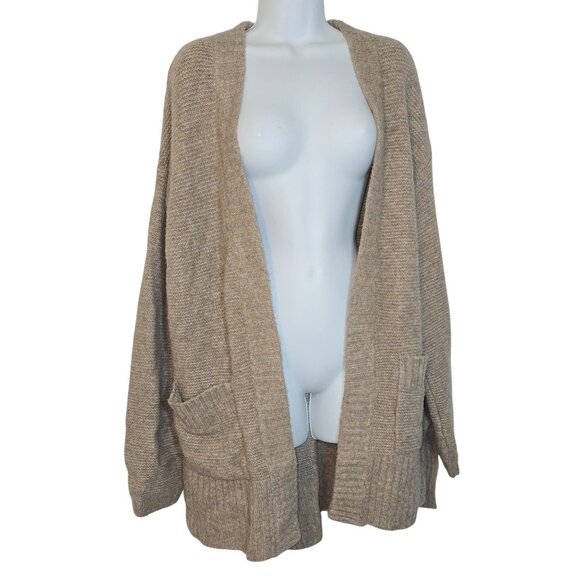 Old Navy Size M Tall Beige Open Front Cardigan Knit Sweater - Picture 1 of 7